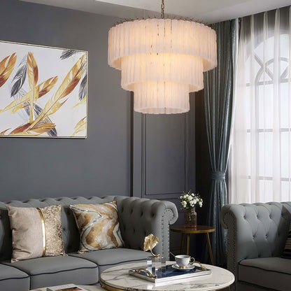 مصباح PL9203FG الكريستالي المعلق من Brilliant-Maker المصنوع من الزجاج المطلي بالثلج - حلول إضاءة فاخرة مخصصة للشركات (B2B)