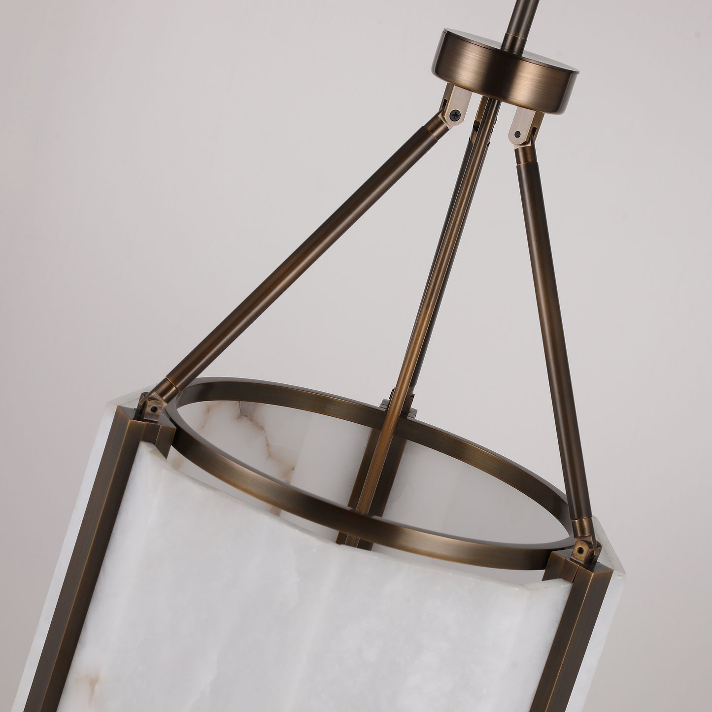 PL9205 Octagonal Cage Alabaster Pendant Lamp: Where Geometric Precision Meets Soft Glow