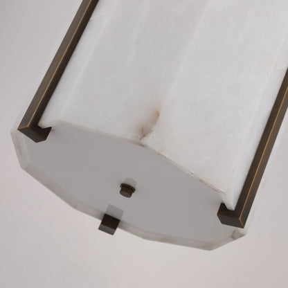 PL9205 Octagonal Cage Alabaster Pendant Lamp: Where Geometric Precision Meets Soft Glow