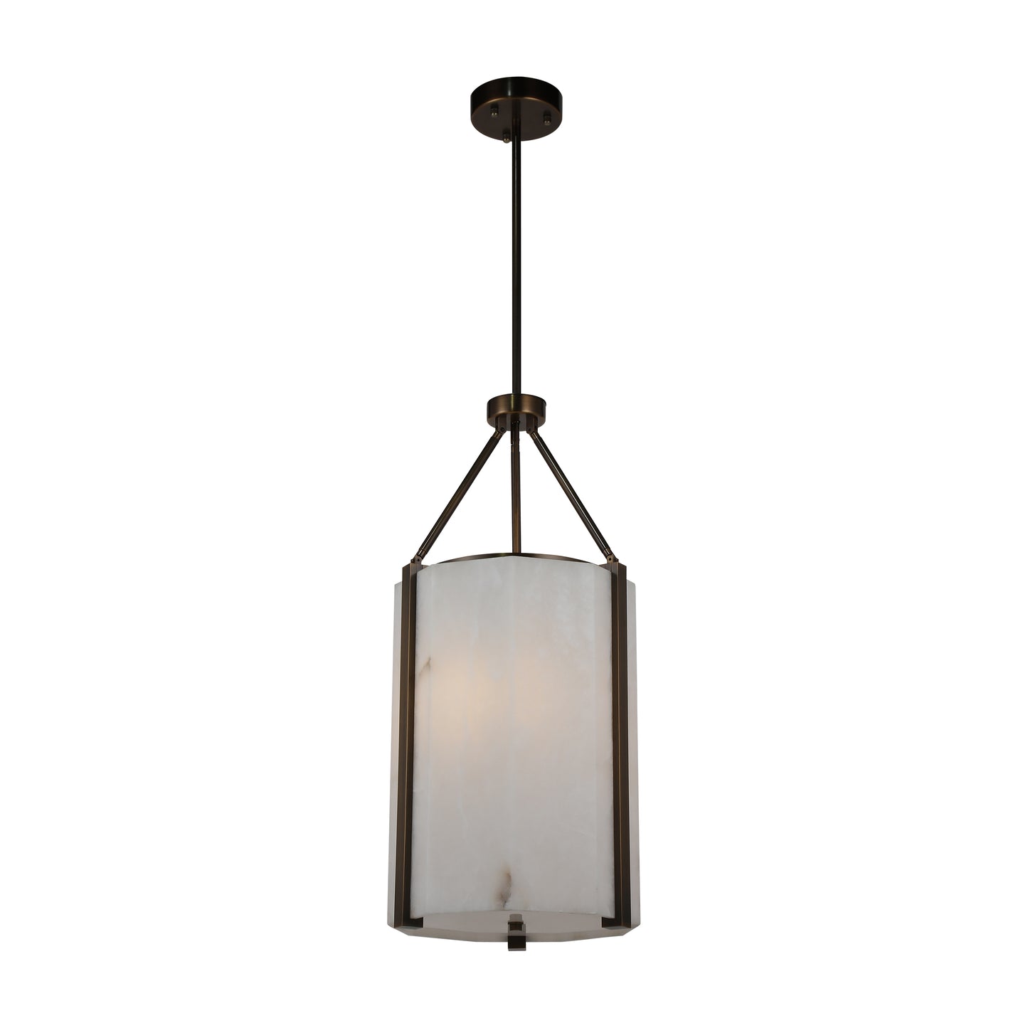 PL9205 Octagonal Cage Alabaster Pendant Lamp: Where Geometric Precision Meets Soft Glow