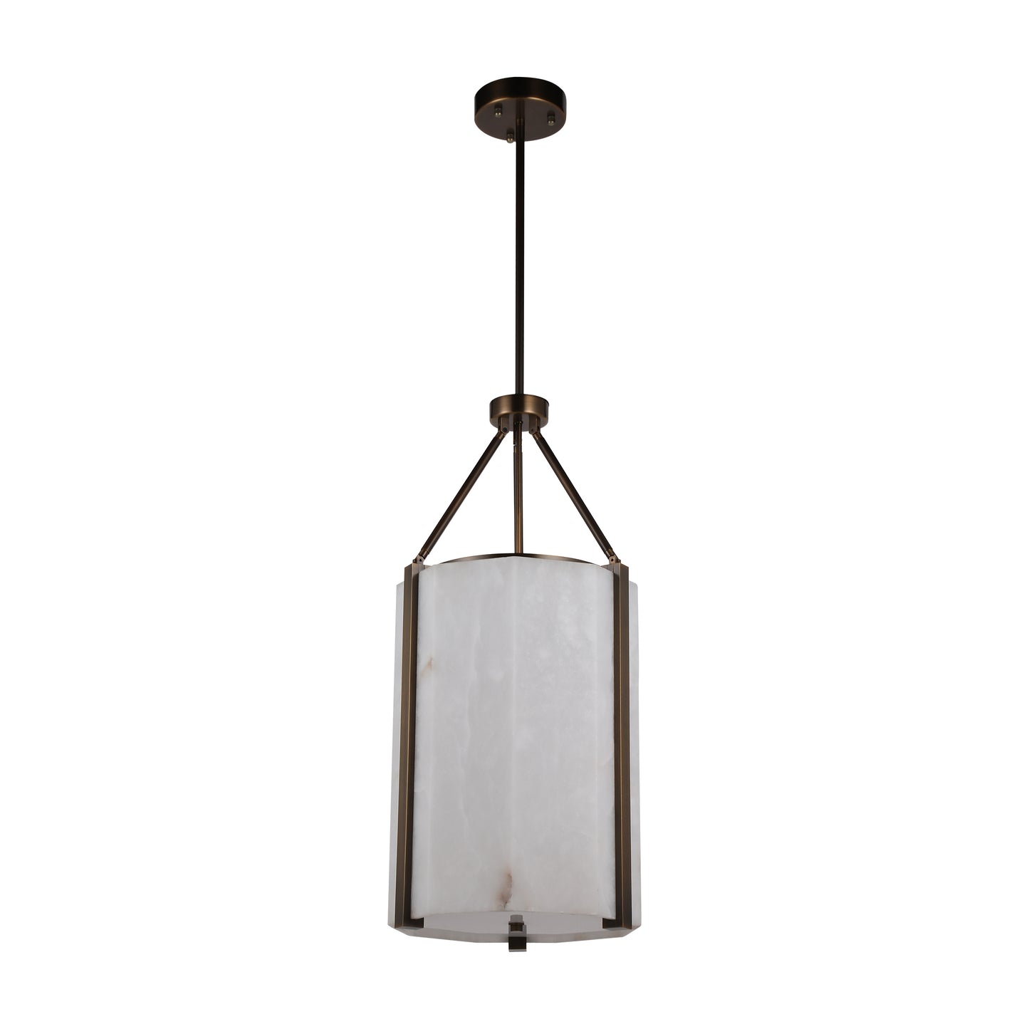 PL9205 Octagonal Cage Alabaster Pendant Lamp: Where Geometric Precision Meets Soft Glow