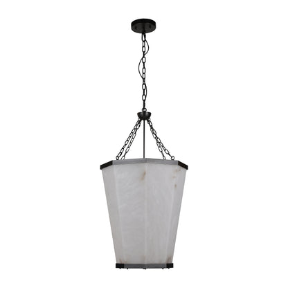 PL9206 Octagonal Cage Alabaster Pendant Lamp: Architectural Statement Piece
