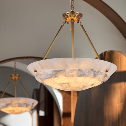 PL9207 Blossom Umbrella Alabaster Pendant Lamp: Architectural Elegance Illuminated