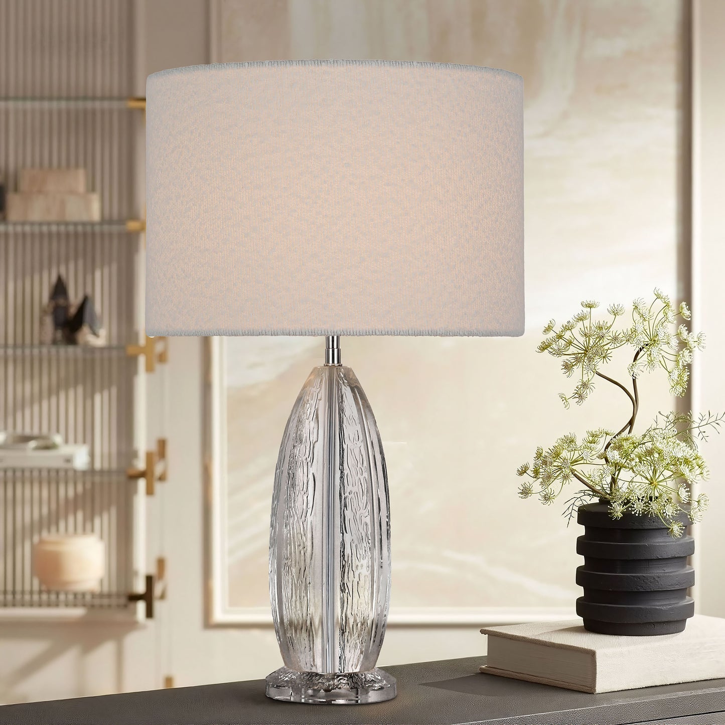 Flowing Veil · Drop-Shaped Crystal Table Lamp | B2B Crystal Lighting