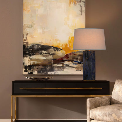 Whispers of Time · Cloisonné Hexagonal Table Lamp | Hotel Suite Light