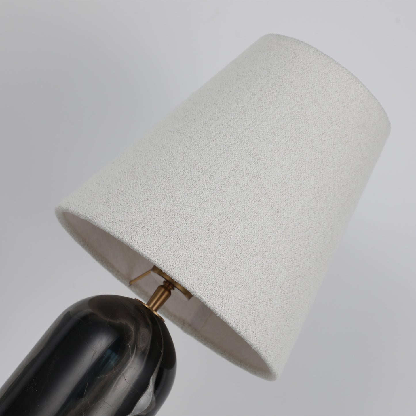 Whispers of Time · Black & White Marble Cylindrical Table Lamp TL3386