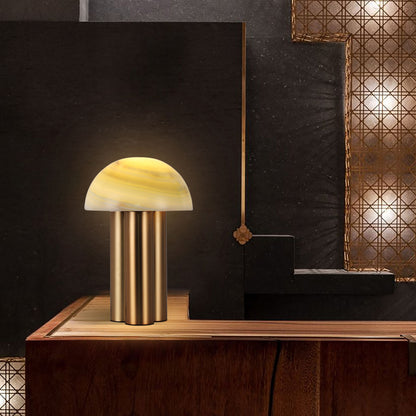 Brilliant-Maker TL3388 Natural Blue Jade Art Table Lamp – Customizable B2B Modern Classic Lamp