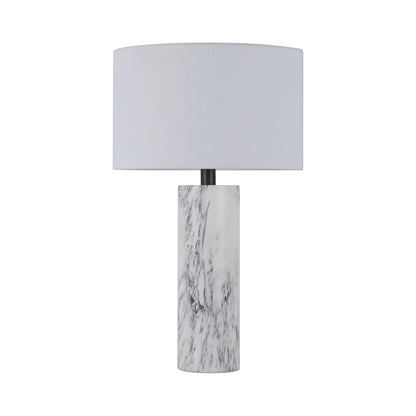 مصباح طاولة من الرخام الأبيض من بريليانت ميكر TL3389AW، أرابيسكاتو، مع غطاء من الكتان البيج BE01 - مصباح كلاسيكي عصري قابل للتخصيص من B2B بلمسة نهائية برونزية، لغرفة المعيشة/غرفة النوم/غرفة الطعام 