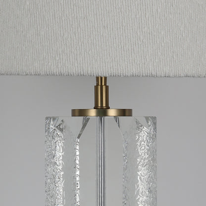 Flowing Veil · Cylindrical Crystal Table Lamp