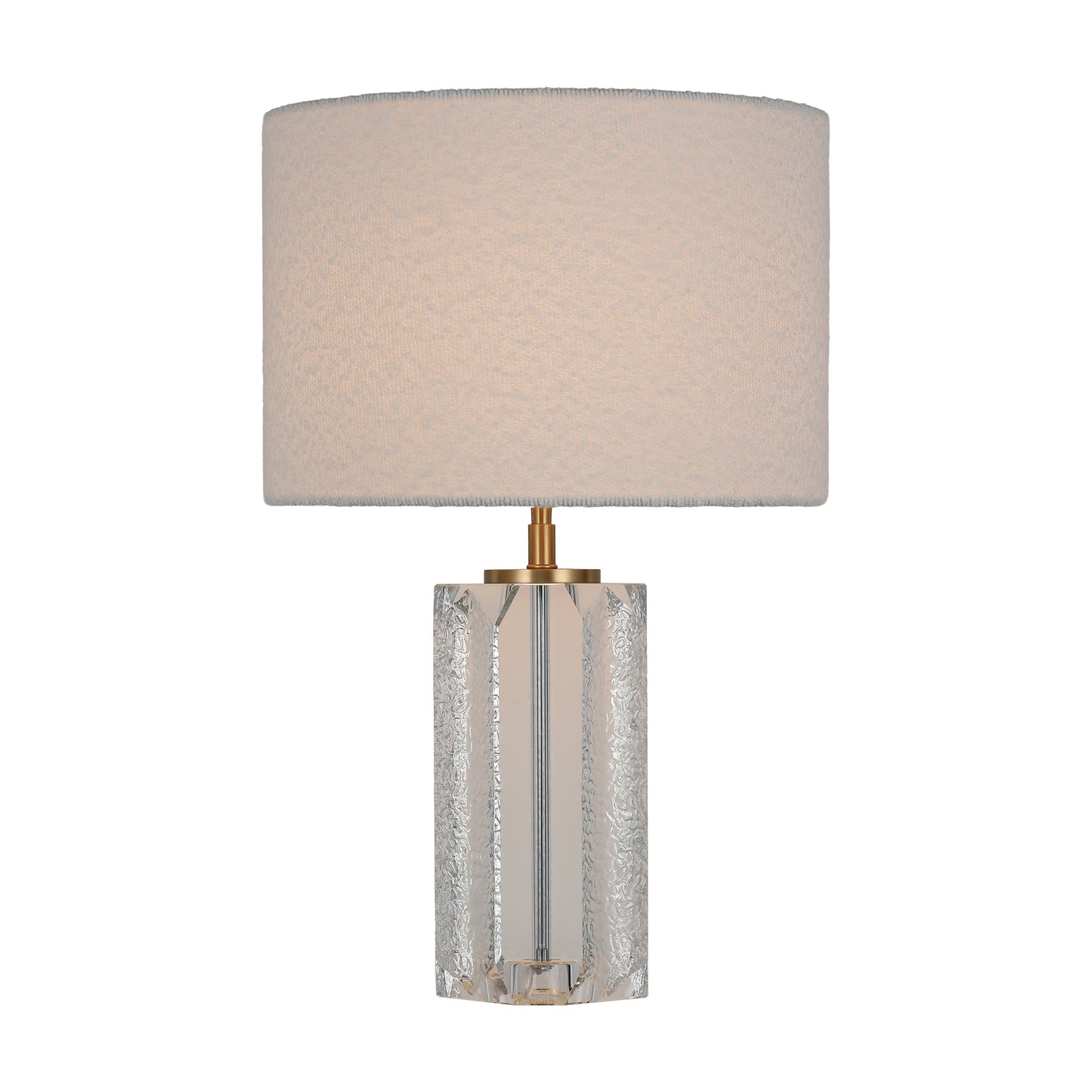 Flowing Veil · Cylindrical Crystal Table Lamp