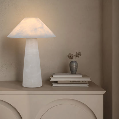 TL3392 Cone Alabaster Table Lamp: Where Modern Geometry Meets Organic Warmth