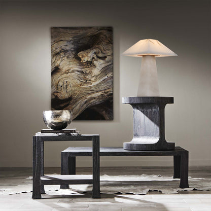 TL3393 Square Alabaster Table Lamp: Architectural Serenity in Stone