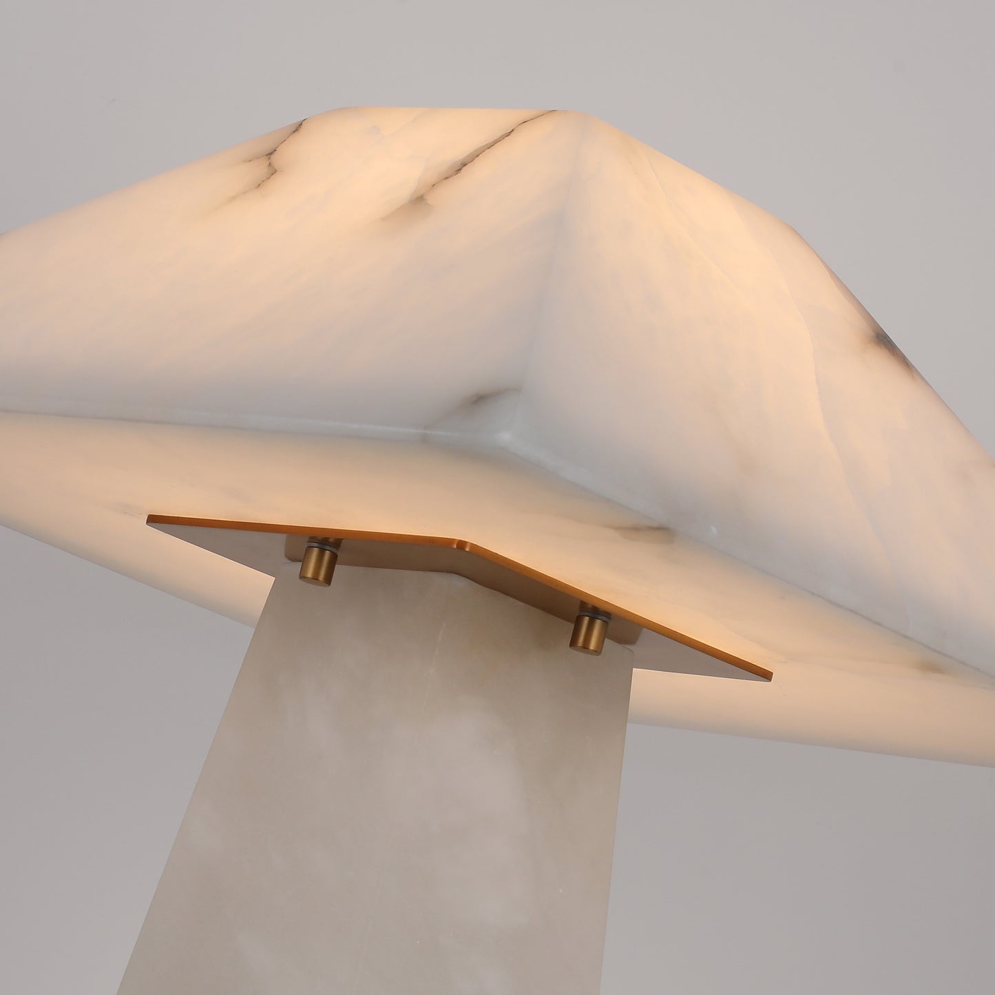 TL3393 Square Alabaster Table Lamp: Architectural Serenity in Stone