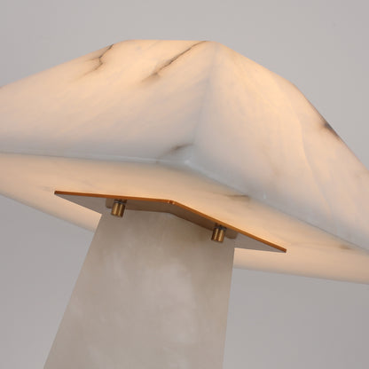 TL3393 Square Alabaster Table Lamp: Architectural Serenity in Stone