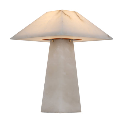 TL3393 Square Alabaster Table Lamp: Architectural Serenity in Stone