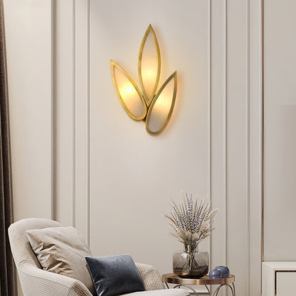 WL7111 Trifolium Alabaster Wall Lamp: Where Organic Form Meets Refined Illumination