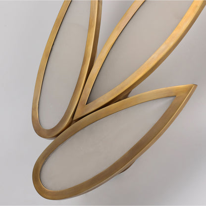 WL7111 Trifolium Alabaster Wall Lamp: Where Organic Form Meets Refined Illumination