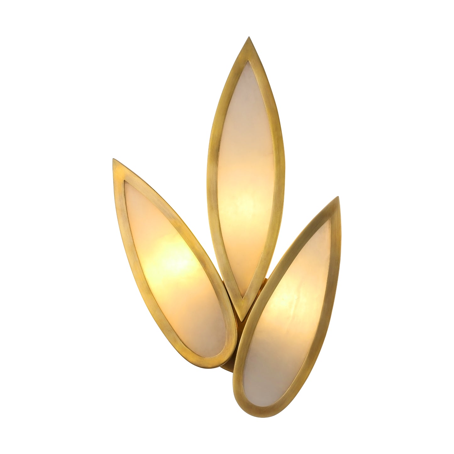 WL7111 Trifolium Alabaster Wall Lamp: Where Organic Form Meets Refined Illumination