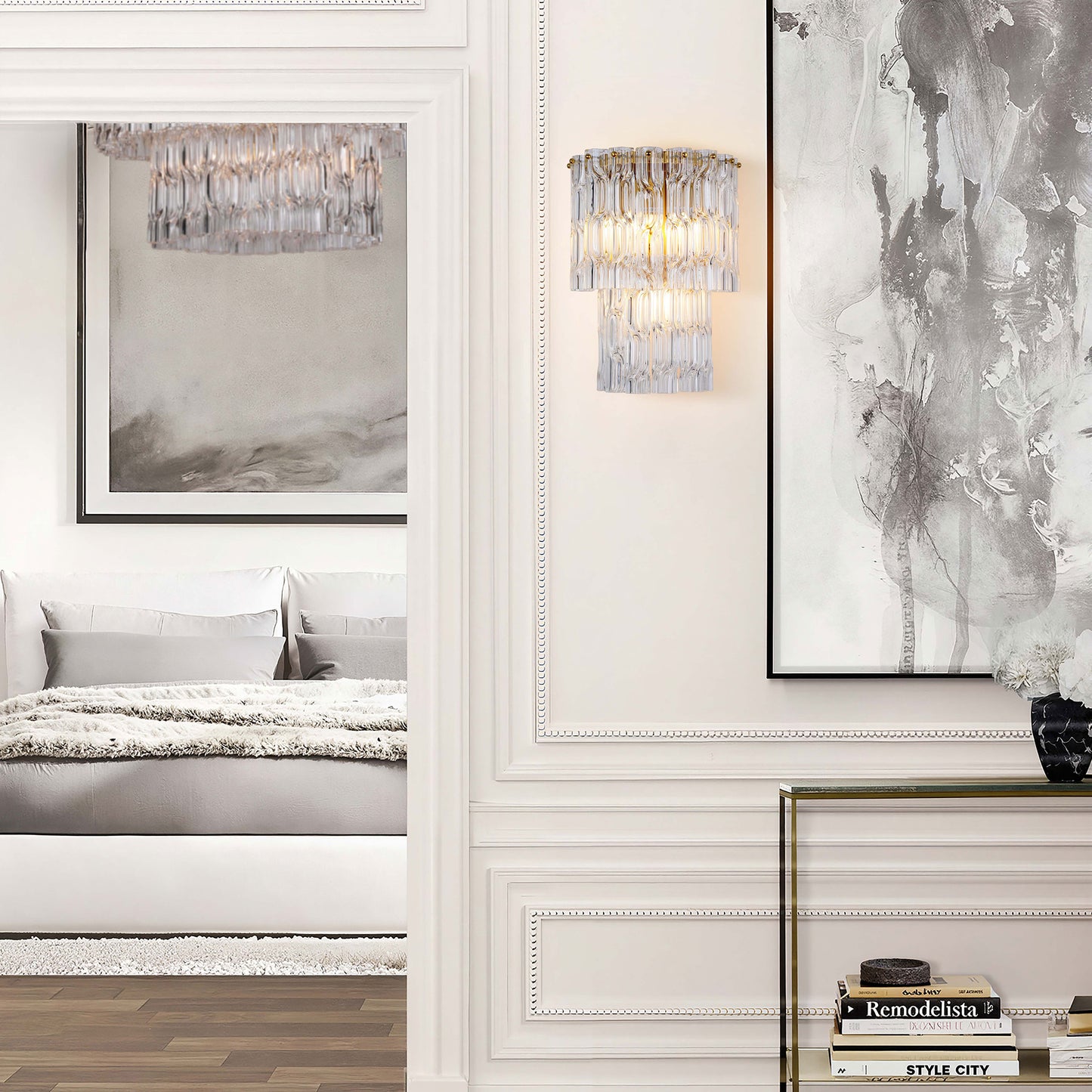 Brilliant-Maker WL7112CG Twisted Glass Wall Lamp - The Pinnacle of Luxury Custom Lighting