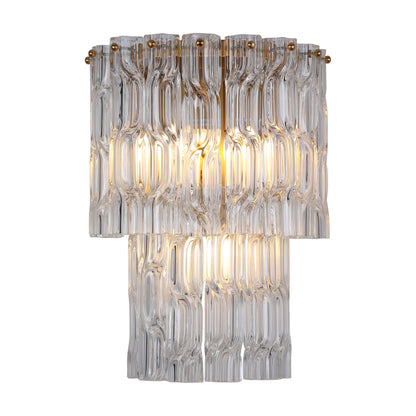 Brilliant-Maker WL7112CG Twisted Glass Wall Lamp - The Pinnacle of Luxury Custom Lighting