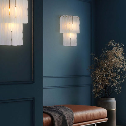 مصباح جداري من Brilliant - Maker WL7112FG مصنوع من زجاج مصقول ملتوي - حلول إضاءة مخصصة فاخرة بين الشركات (B2B).