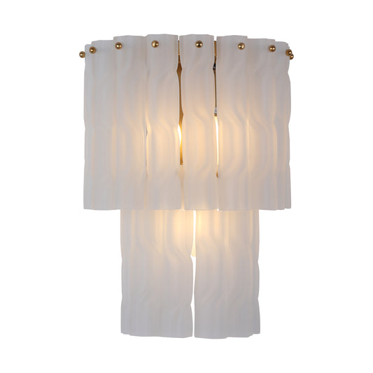 Brilliant - Maker WL7112FG Twisted Frost Glass Wall Lamp - Premium B2B Custom Lighting Solution